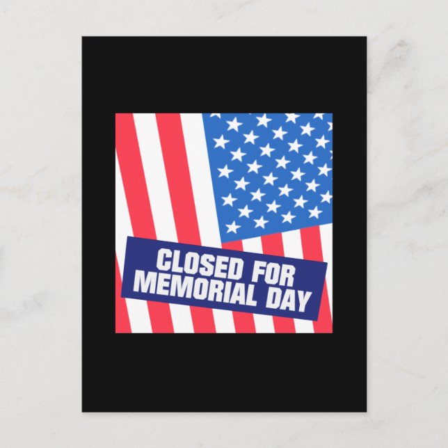 Stängd för minnesdag vykort (Framsida)