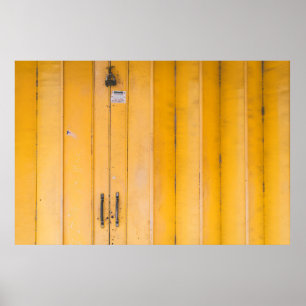 STÄNGD GULT-DÖRR MED PADLOCK POSTER