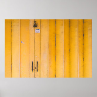 STÄNGD GULT-DÖRR MED PADLOCK POSTER
