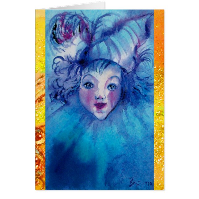 STÄNGD I BLÅ HÄLSNINGSKORT (Framsidan)