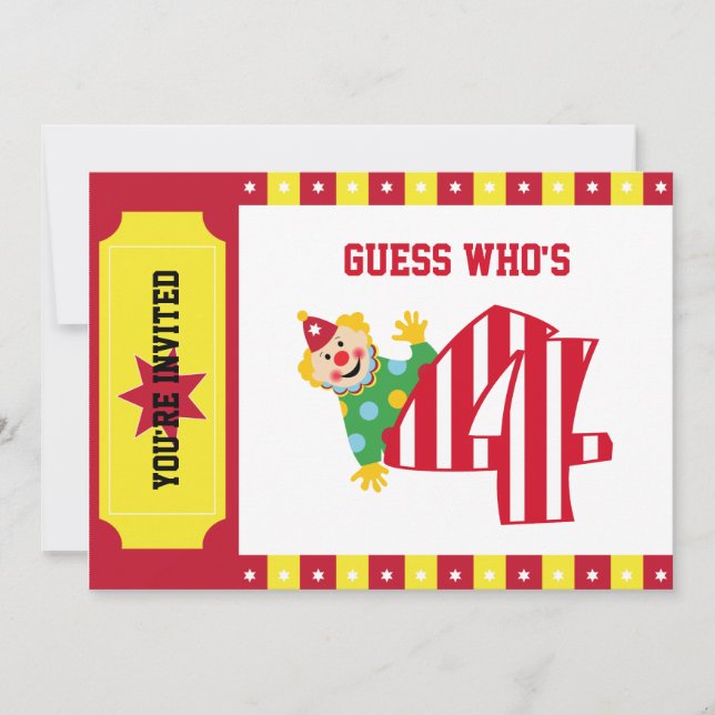 Stängd inbjudan till 4e födelsedagen-väv (Framsida)