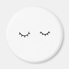 Stängd öga, bara ögonfransar magnet