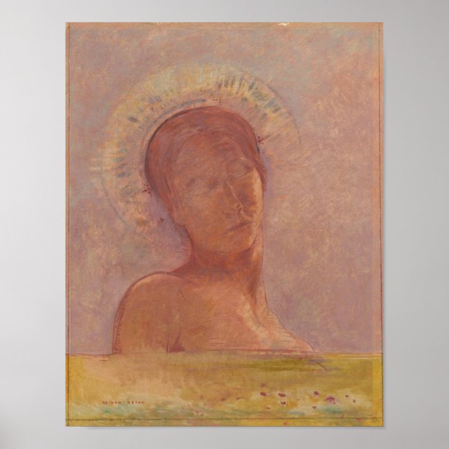 Stängd Ögon (Redon 1899) Poster (Framsidan)