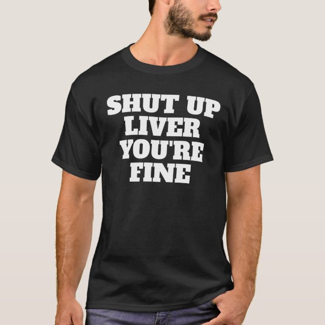 STÄNGD UPP LEVER, är DU FIN T Shirt (Framsida)