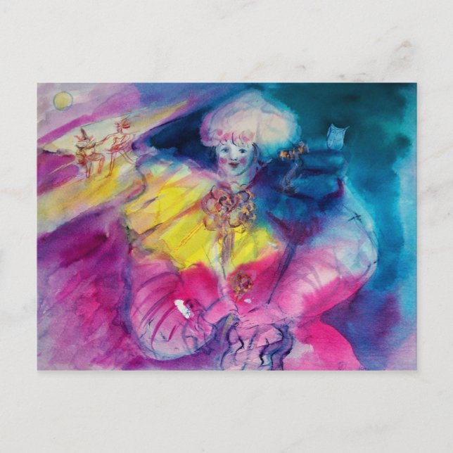 STÄNGDA MED UGGLA OCH VIOLIN VYKORT (Framsida)