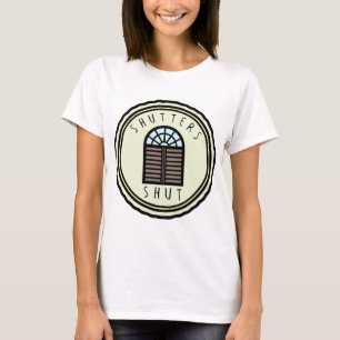 stänger med fönsterluckor hög res tee shirt