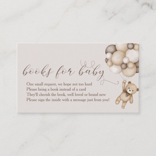 Stängjärn med ballonger Bokar för Baby Tilläggskort (Framsida)