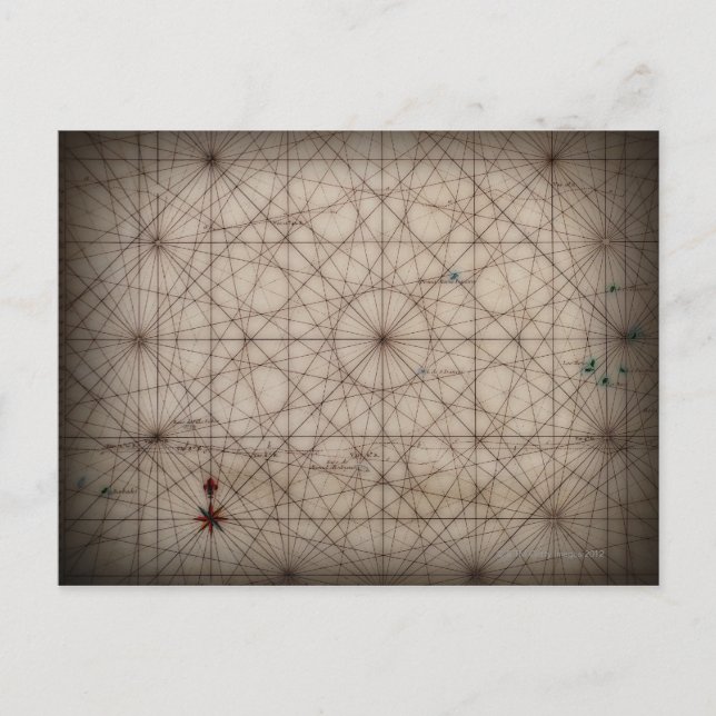 Stängning av antika karta vykort (Framsida)