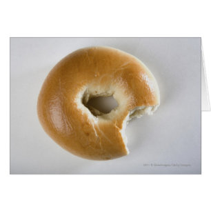 Stängning av bagel hälsningskort