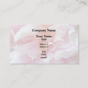 Stängning av Blek Rosa Peonies Visitkort
