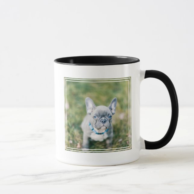 Stängning av en Fransk Bulldog Mugg (Höger)