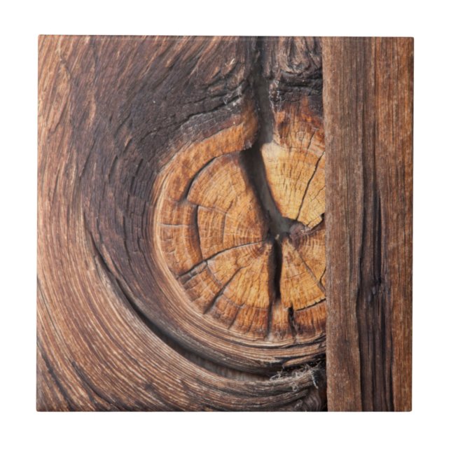 Stängning av en träknut, Kalifornien Kakelplatta (Framsidan)