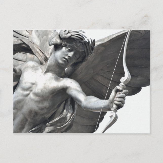 Stängning av Eros Statue i Piccadilly Circus Vykort (Framsida)