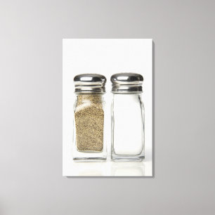 Stängning av ett salt och en pepparskakare 2 canvastryck