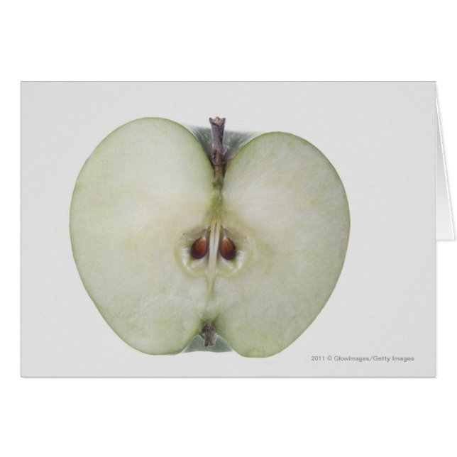 Stängning av ett skivat mormusseläpple hälsningskort (Framsidan Horizontal)