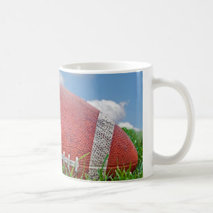 Stängning av fotboll i Grass Kaffemugg