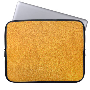 Stängning av guldmadam metall struktur. Shiny meta Laptop Fodral