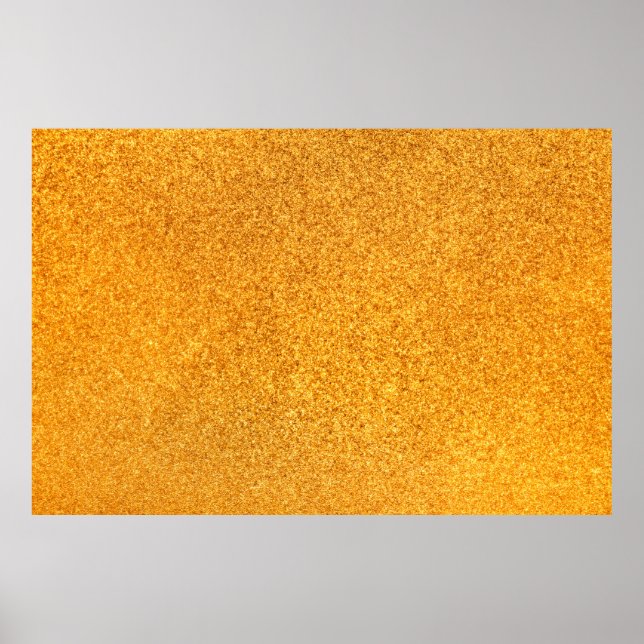 Stängning av guldmadam metall struktur. Shiny meta Poster (Framsidan)