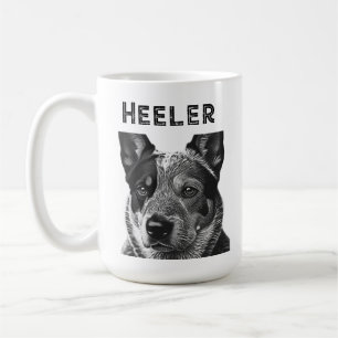 Stängning av Heeler (Blue Heeler Hund) Kaffemugg