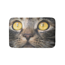 Stängning av katt med Gult Öga Badrumsmatta