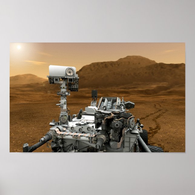 Stängning av Mars Curiosity Rover Poster (Framsidan)
