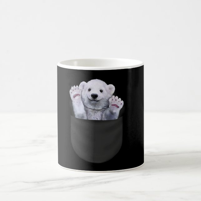 Stängning av Polar från Pocket Bear Älskare Kaffemugg (Center)