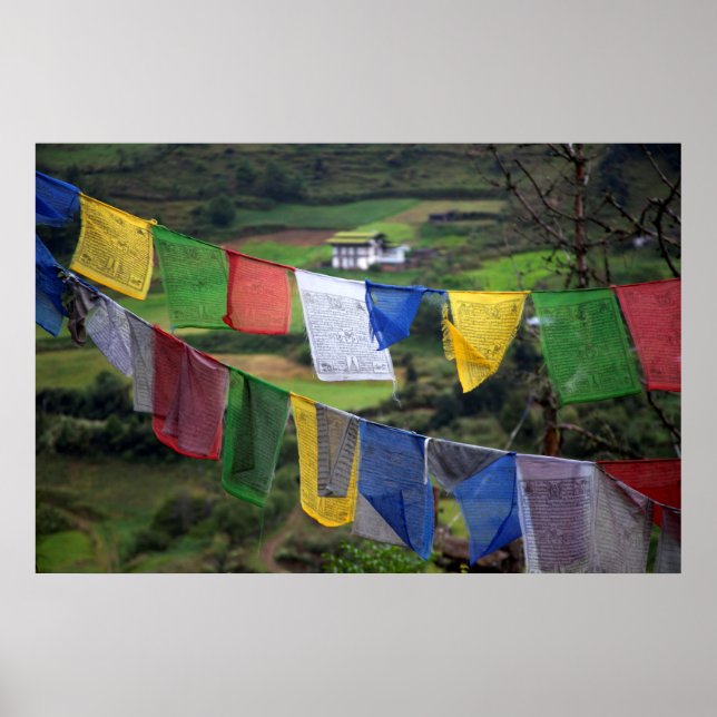 Stängning av Prayer Flaggor Poster (Framsidan)