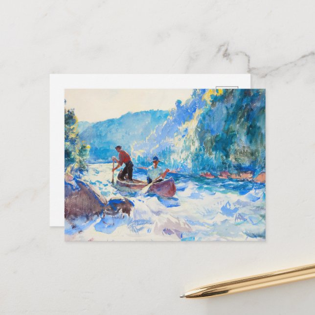 Stängning av räderna av Frank Weston Benson Vykort (Fram/Back In Situ)