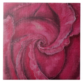 Stängning av röd ros kakelplatta