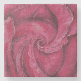 Stängning av röd ros stenunderlägg