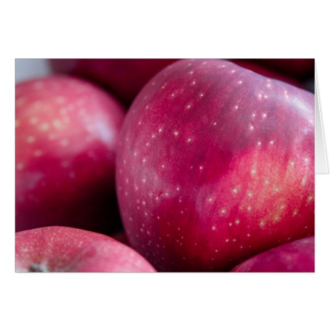 Stängning av Röda äppelkort Hälsningskort (Framsidan Horizontal)