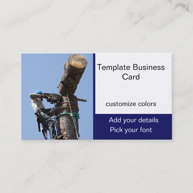 Stängning av tjänsten träd - Träd Visitkort (Framsida)