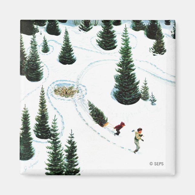 Stängning av Träd Magnet (Framsidan)