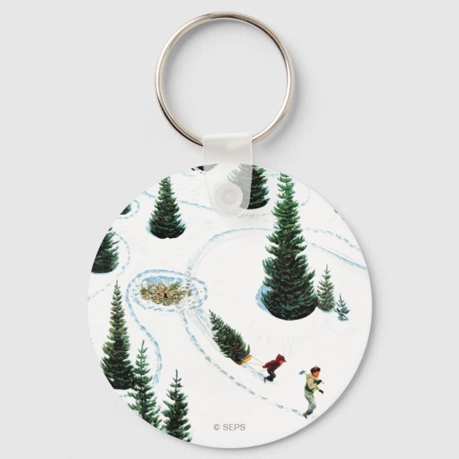 Stängning av Träd Nyckelring (Framsida)