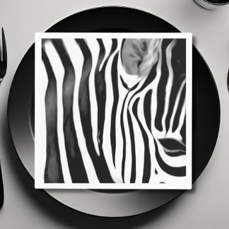 Stängning av Zebra-utskrift Pappersservett