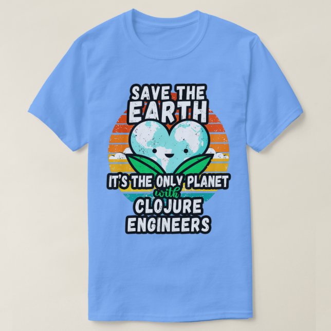 STÄNGNING INGENJÖR EARTH DAY GIFT SPARA EARTH T SHIRT (Design framsida)