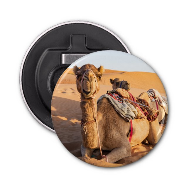Stängning på Camel i Oman-öknen Flasköppnare (Framsidan)