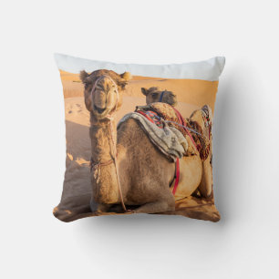 Stängning på Camel i Oman-öknen Kudde