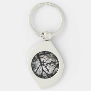 Stängning Swirl Silverfärgad Nyckelring