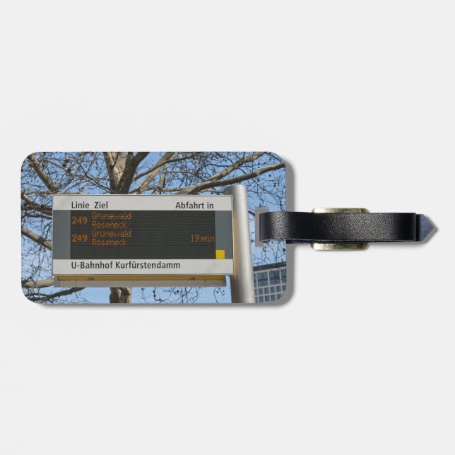 Stängningsskylt för buss i Berlin Bagagebricka (Baksida Vågrät)