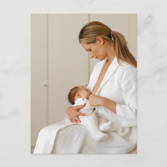 Stängningsuppsikt över baby (6-12 månader) vykort (Framsida)