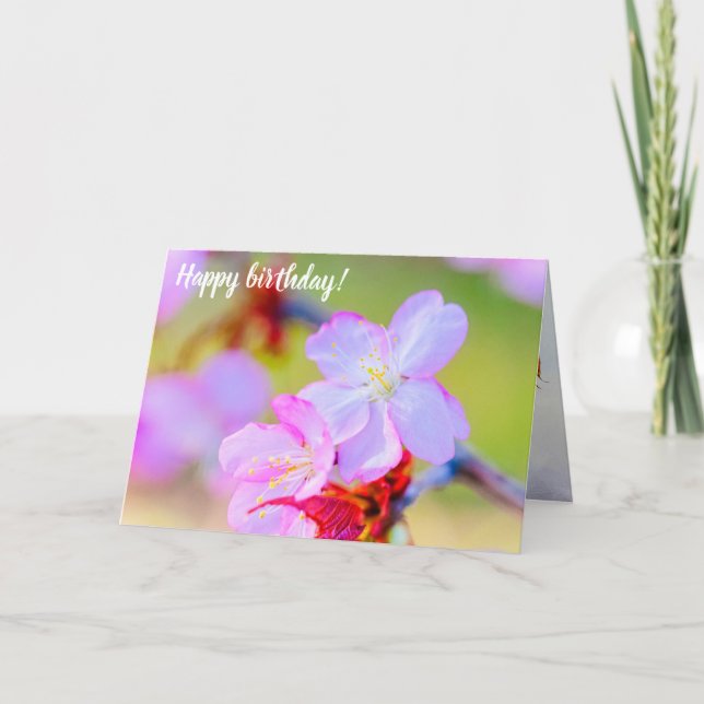 Stängningsvy över Blommarna för Rosa av Sakura Che Kort (Framsida)