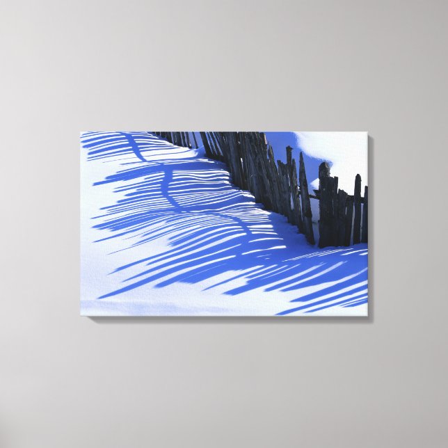Stängskugga på Snö Canvastryck (Framsida)