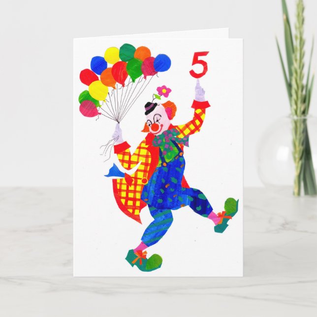 Stängt 5-årigt födelsedagskort kort (Framsida)