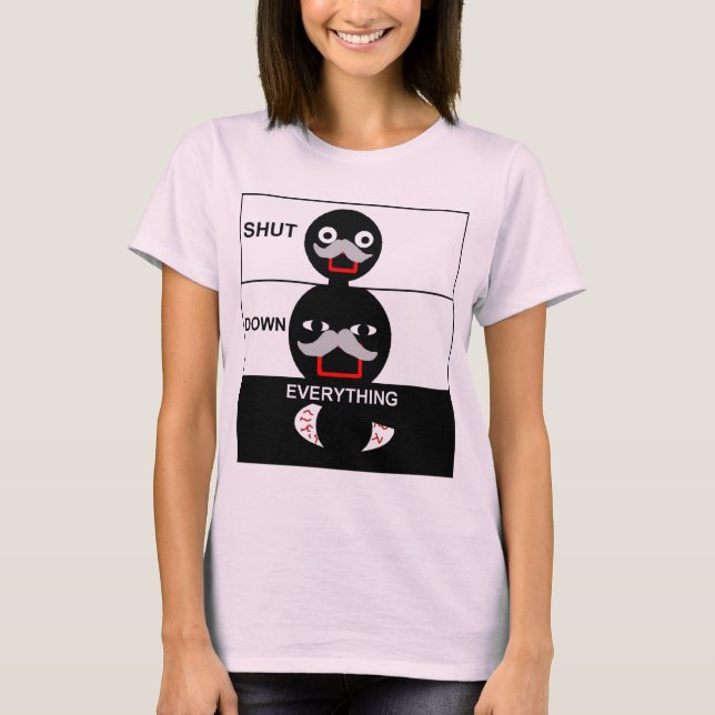 Stängt av allt tee shirt (Framsida)