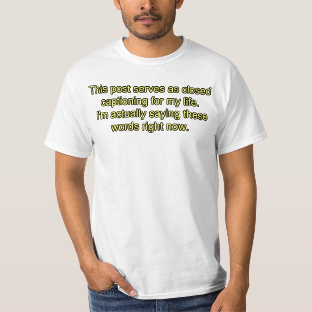 stängt förse med text t-shirt (Framsida)