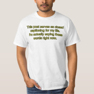 stängt förse med text tee