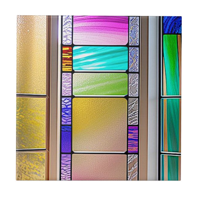Stängt glas stil mönster kakelplatta (Framsidan)