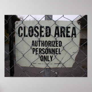 Stängt område poster