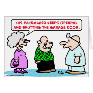 stängt öppet för pacemakergaragedörr hälsningskort